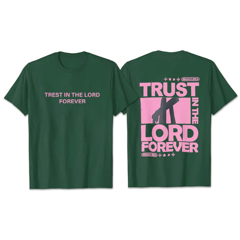 Christianartworkshop T-Shirt mit Aufschrift „Vertraue für immer auf den Herrn“ - Dunkelgrün - 2XL - image 22