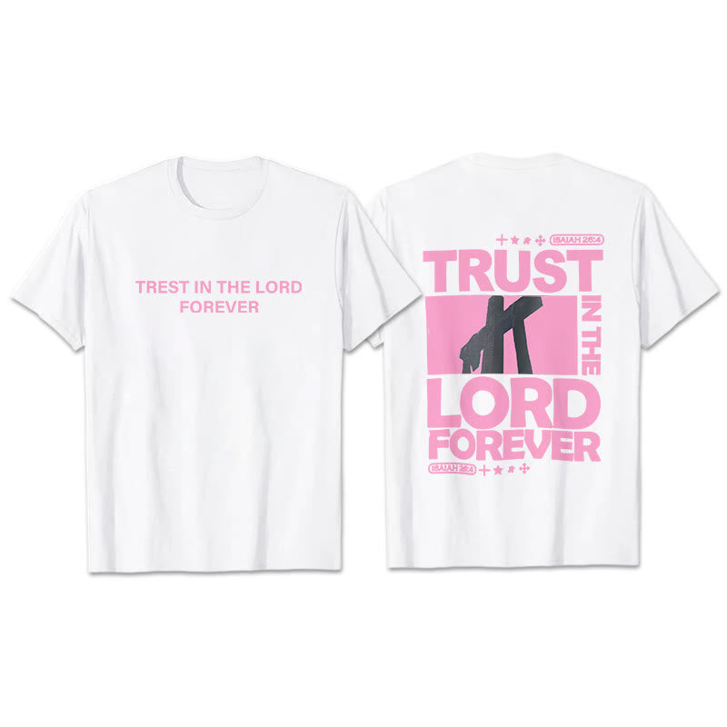 Christianartworkshop T-Shirt mit Aufschrift „Vertraue für immer auf den Herrn“ - Weiß - 2XL - image 7