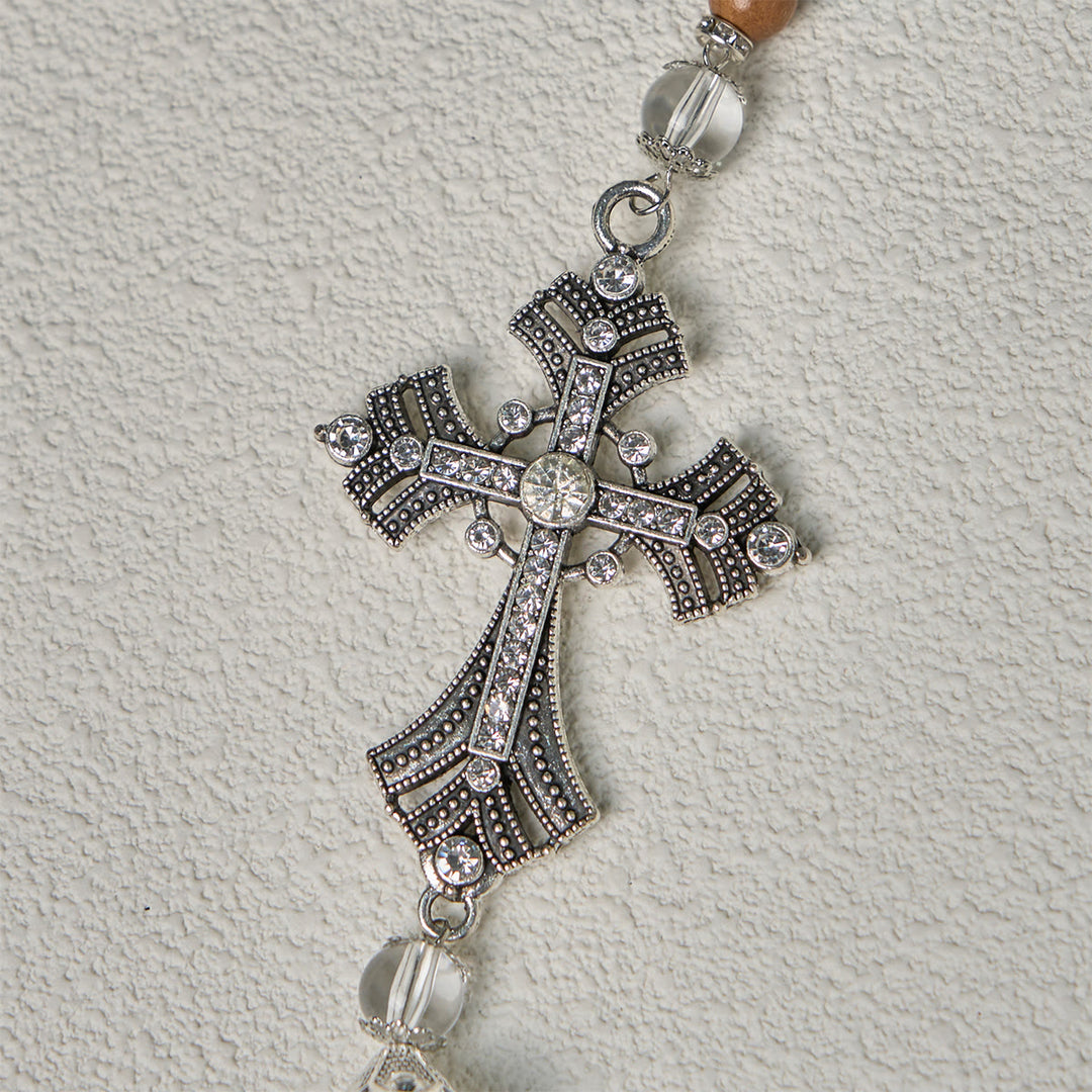 Christianartworkshop Modern Grace Rosenkranz mit türkisfarbenem Edelstein und Quasten-Kreuz-Anhänger - image 9