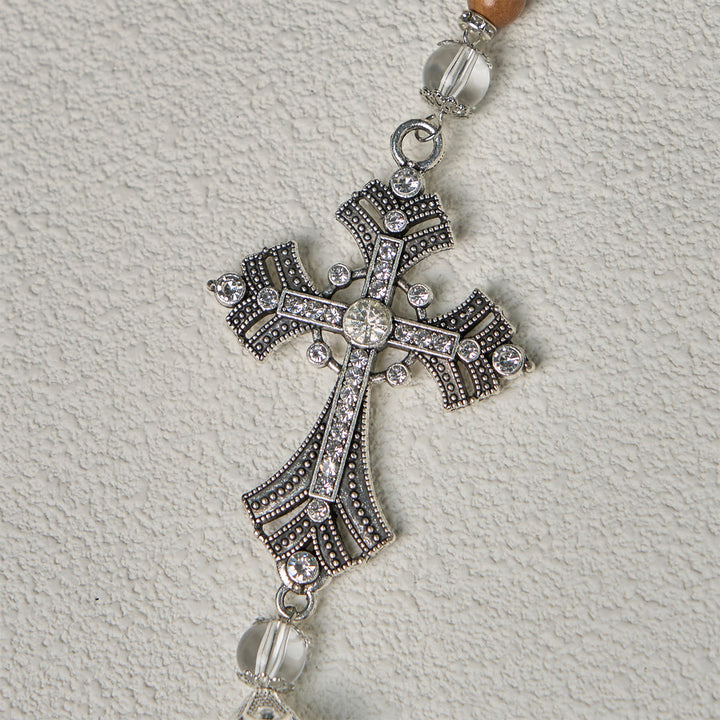 Christianartworkshop Modern Grace Rosenkranz mit türkisfarbenem Edelstein und Quasten-Kreuz-Anhänger - image 9