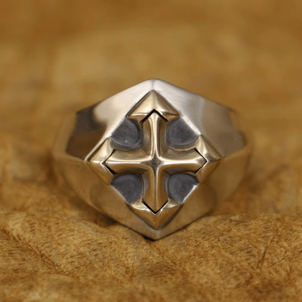 Christianartworkshop Ring im Vintage-Stil mit Glaubenskreuz aus 925er Silber für die tägliche Andacht - US16.5 - image 1