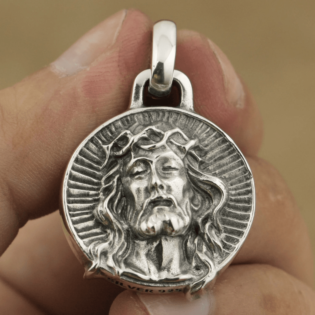 Christianartworkshop 925 Sterling Silber Jesus Dornenkrone Heilige Halskette - image 4