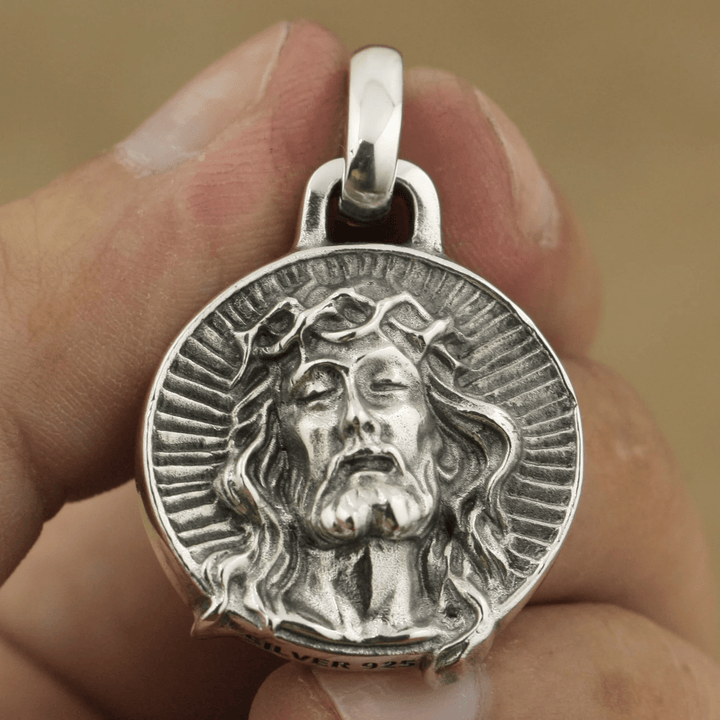 Christianartworkshop 925 Sterling Silber Jesus Dornenkrone Heilige Halskette - image 4