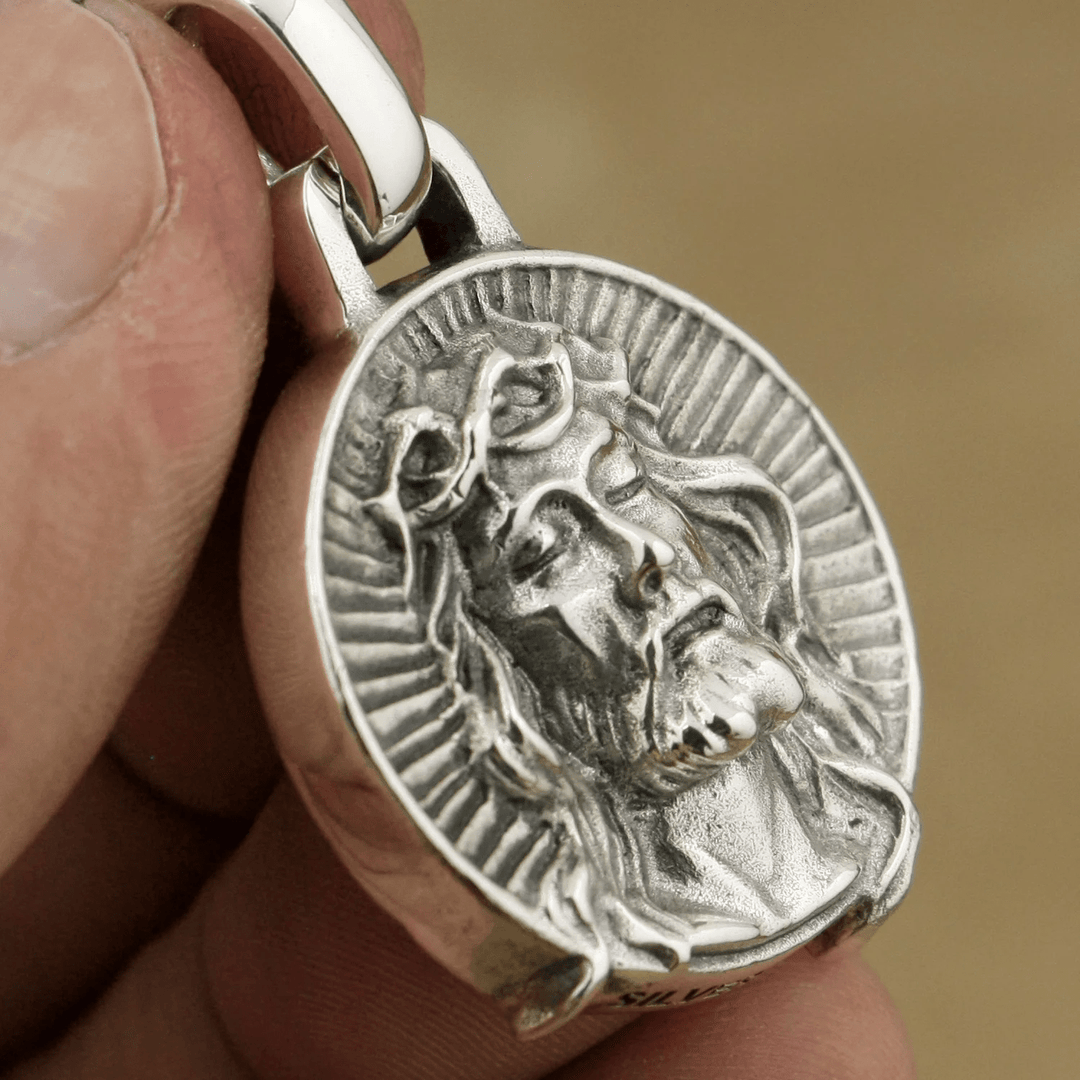 Christianartworkshop 925 Sterling Silber Jesus Dornenkrone Heilige Halskette - image 5