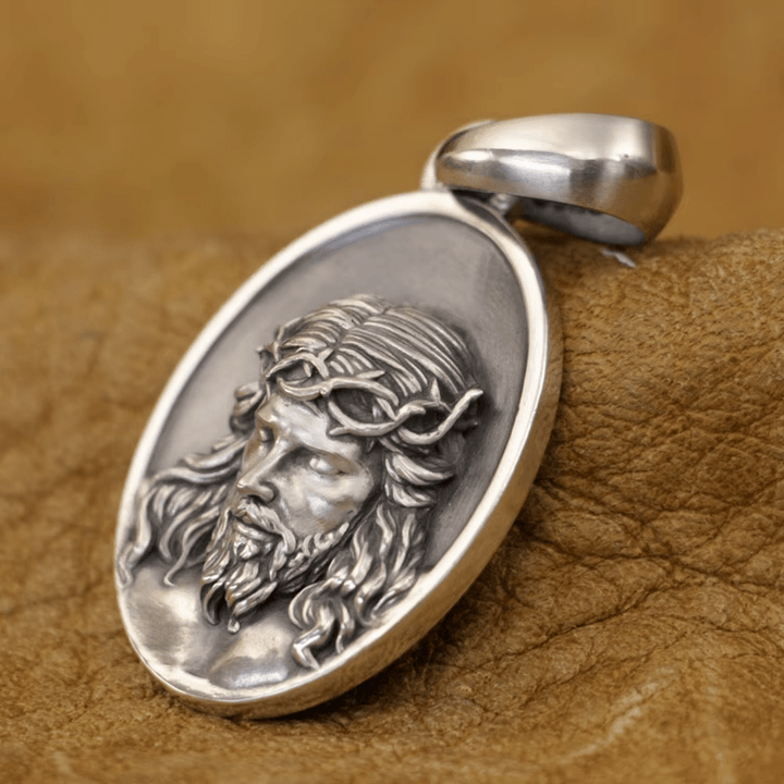 Christianartworkshop 925 Silber Dornenkrone Jesus Medaille Halskette: Eine Erinnerung an sein Opfer - image 4