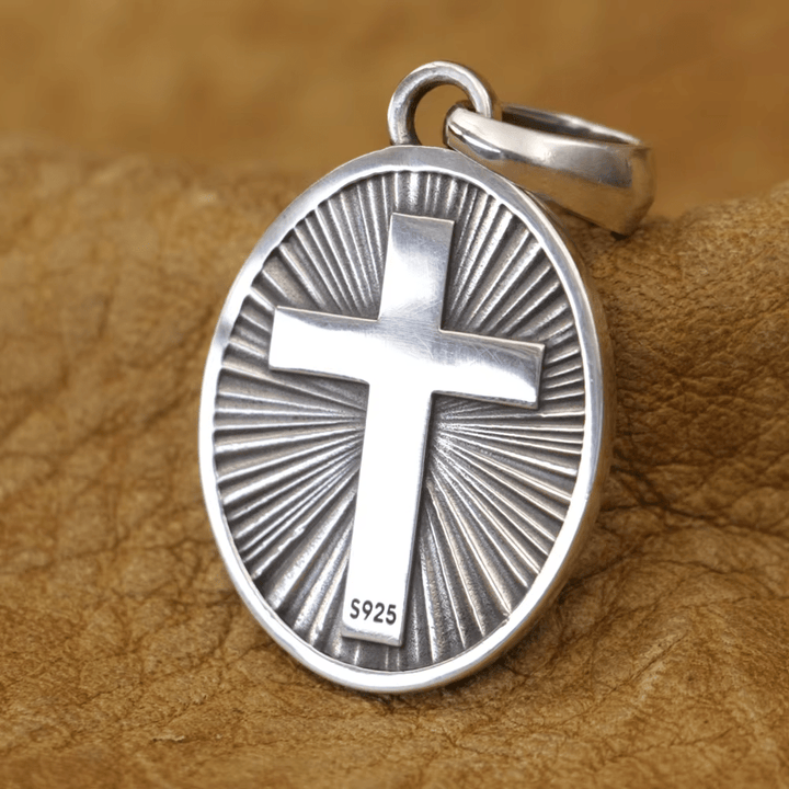 Christianartworkshop Halskette „Göttliche Ausstrahlung“ mit Jesus-Heiligem Herzen, gefertigt aus Sterlingsilber - image 4