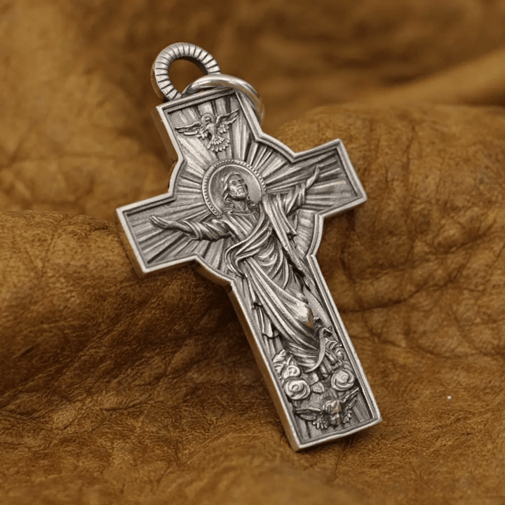 Christianartworkshop Halskette mit Taube des Heiligen Geistes, Himmelfahrt Jesu Christi, Sterlingsilber - image 6