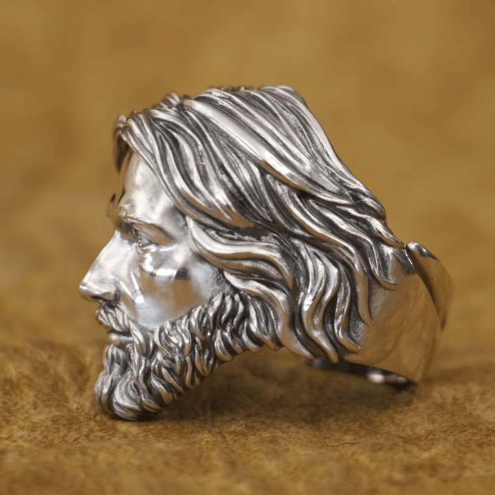 Christianartworkshop Ring mit dem Porträt des Heiligen Jesus Christus, gefertigt aus 925er Silber - image 4