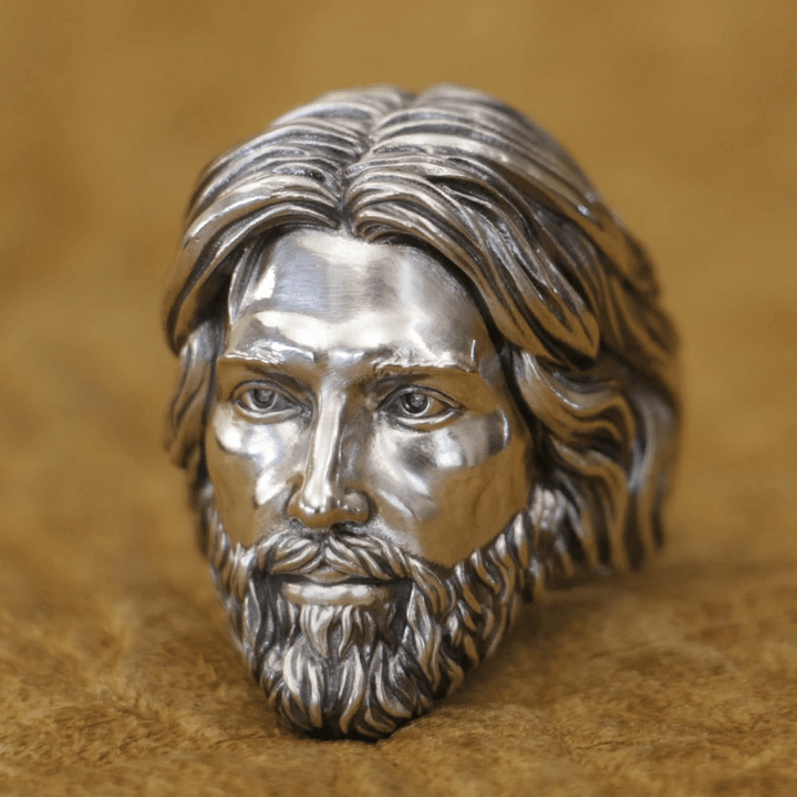 Christianartworkshop Ring mit dem Porträt des Heiligen Jesus Christus, gefertigt aus 925er Silber - image 3