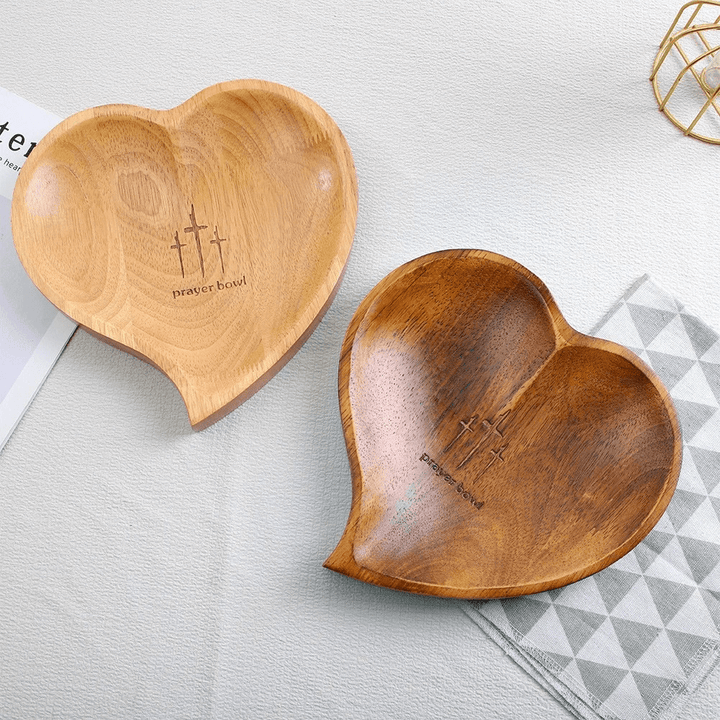 Christianartworkshop Gebetsschale aus Holz in Herzform, 3 Farben, mit Glaubensnotizkarten - image 5