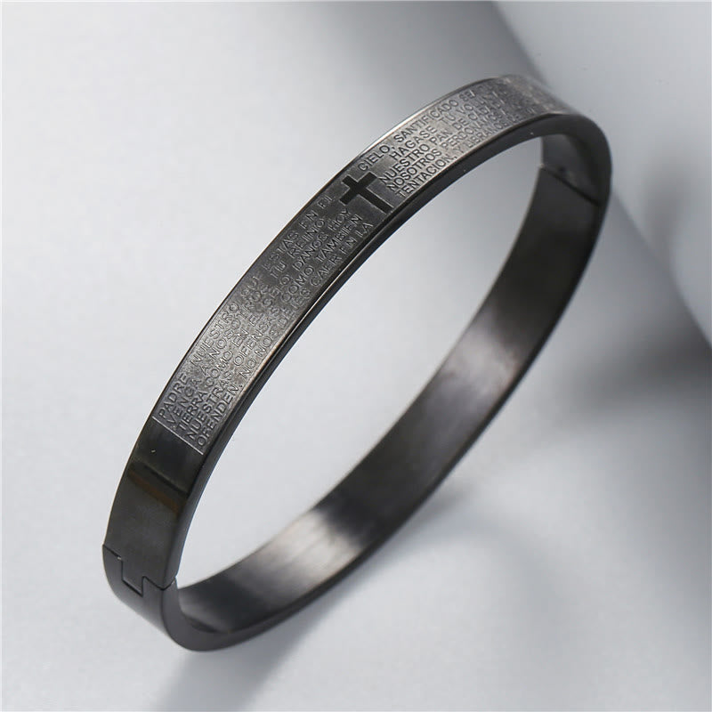 Christianartworkshop Mehrfarbige Vaterunser-Armbänder mit Kreuz: Kraft in jedem Vers - Schwarz - image 5