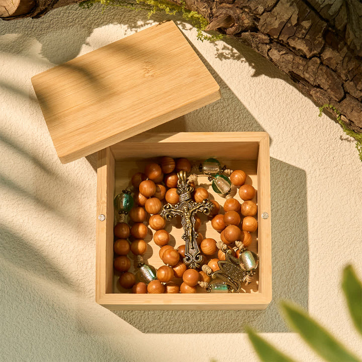 Heiliger Rosenkranz Holz Geschenkbox - image 3