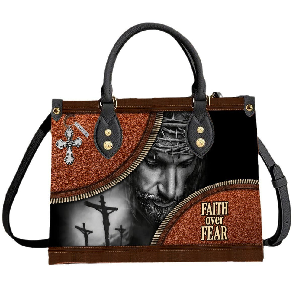 Christianartworkshop Handtasche mit Jesus-Motiv „Glaube über Angst“: Tragen Sie Mut und Christus mit sich - image 2