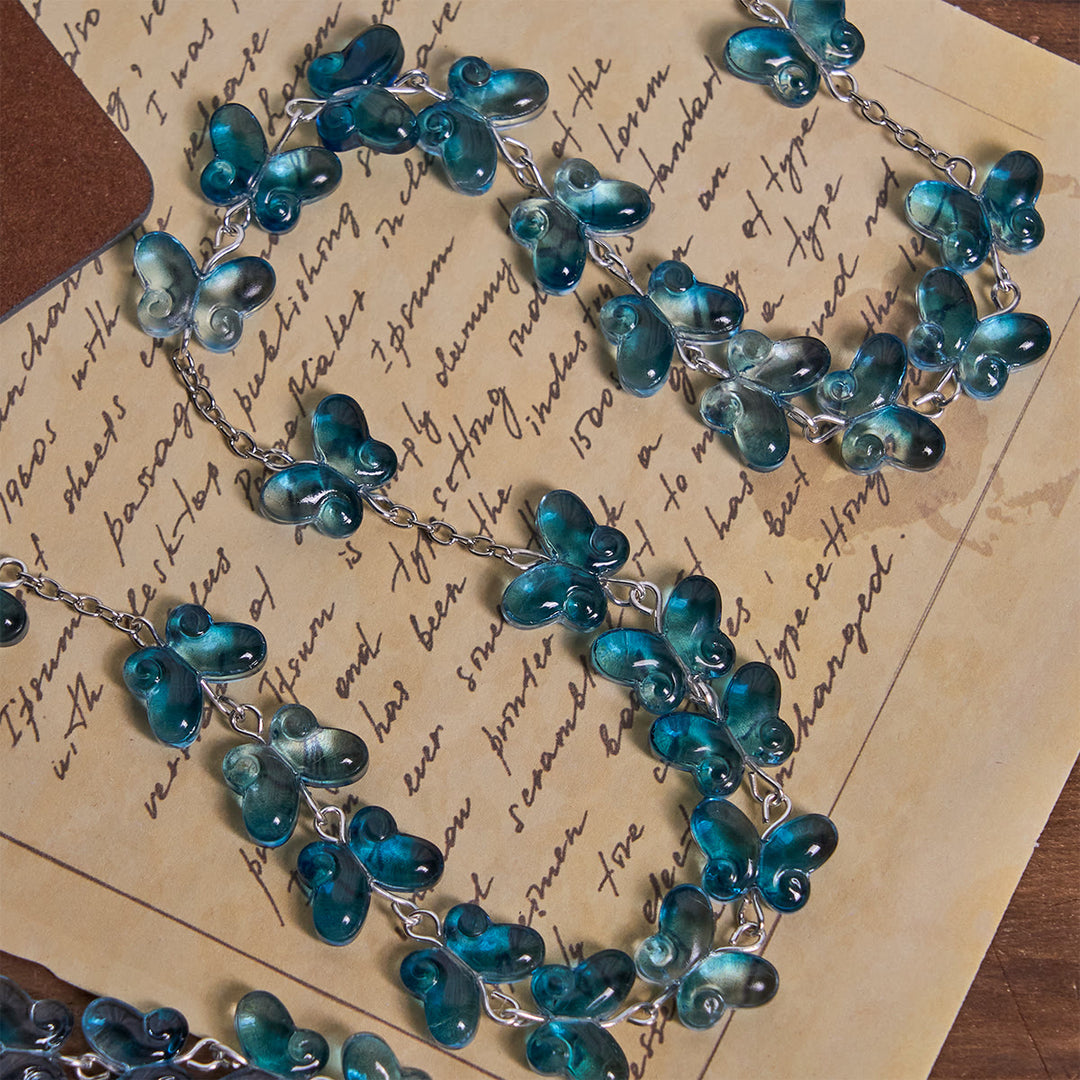 Christianartworkshop Glaube ist die Hoffnung: Flügel der Hingabe, schimmerndes blaues Schmetterlings-Gebetsarmband, Tier-Rosenkranz - image 8