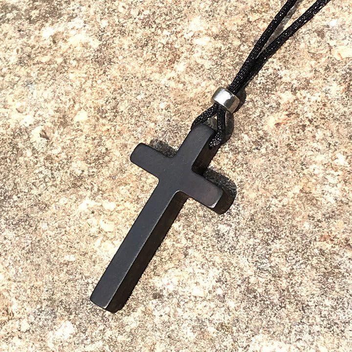 Christianartworkshop Klassische Halskette mit Kreuz aus natürlichem Ebenholz: Symbol des reinen und beständigen Glaubens - image 9