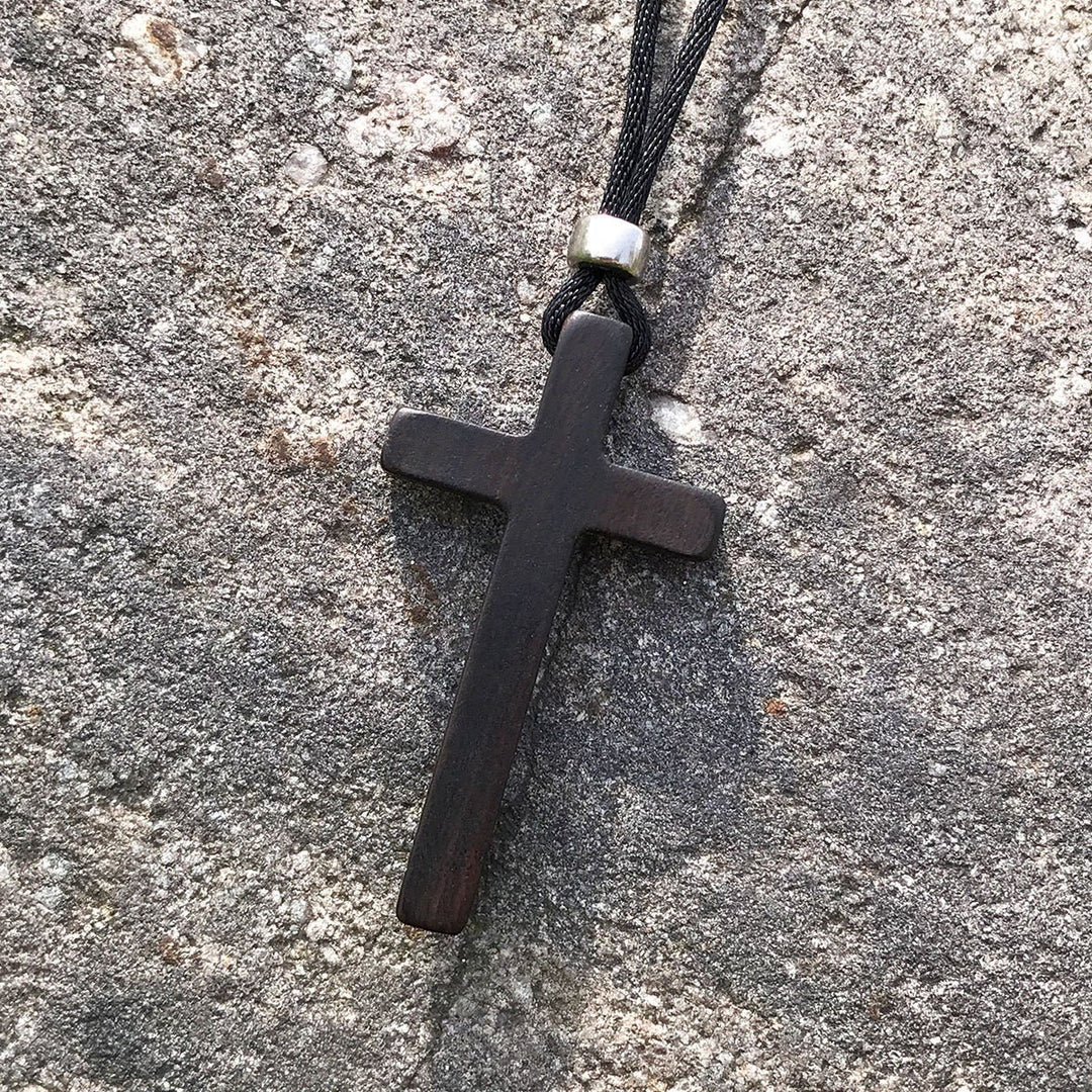 Christianartworkshop Klassische Halskette mit Kreuz aus natürlichem Ebenholz: Symbol des reinen und beständigen Glaubens - image 4