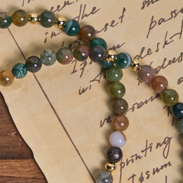Christianartworkshop Handgefertigte Rosenkranz-Armbänder in Erdtönen mit Kreuz und St. Benedikt-Anhänger - image 9