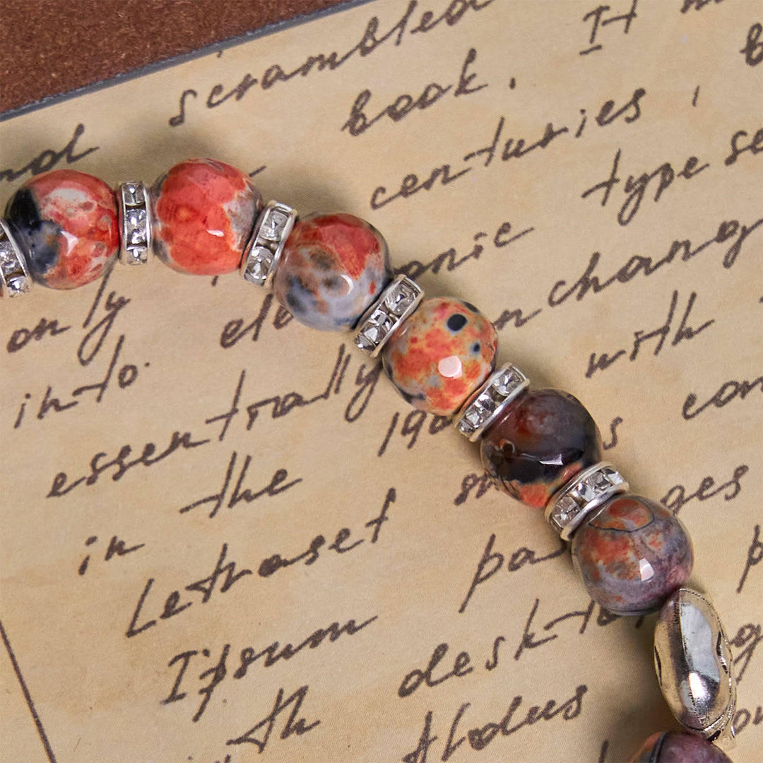 Christianartworkshop Calico Cat Pray Rosenkranz & Armbänder Gedenkset aus künstlichen Marmorierungs-Achatperlen - image 14