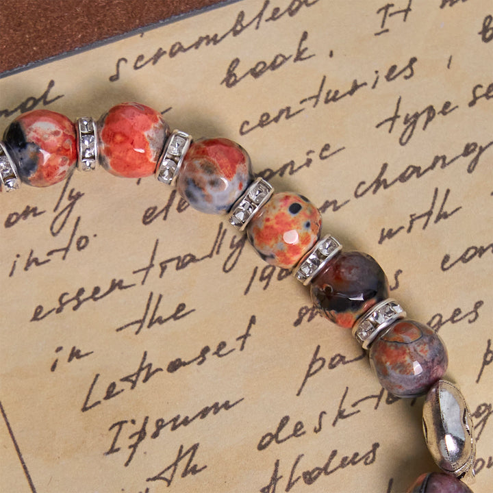 Christianartworkshop Calico Cat Pray Rosenkranz & Armbänder Gedenkset aus künstlichen Marmorierungs-Achatperlen - image 14