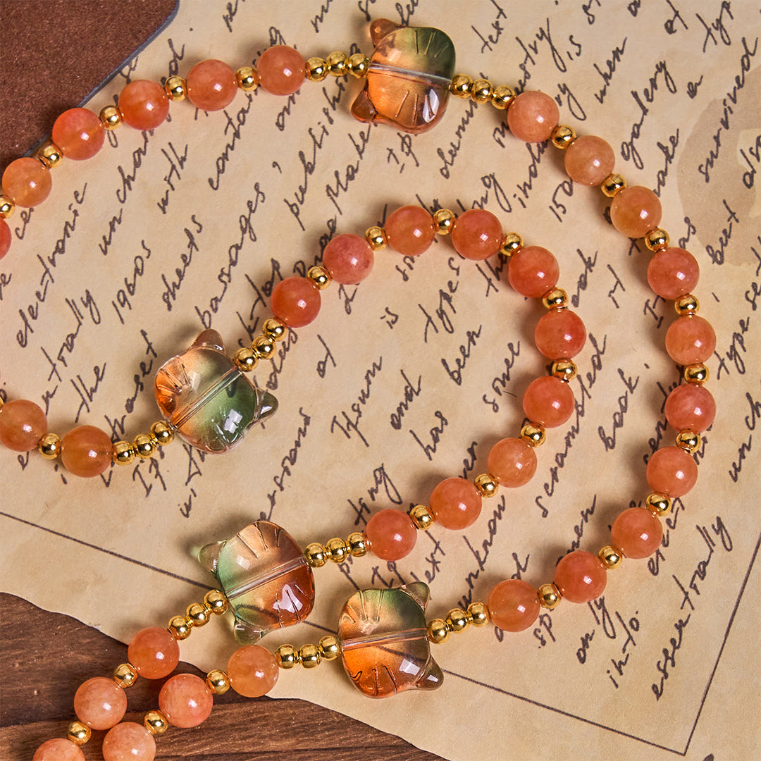 Christianartworkshop Orange getigerte Katze Segen mit Karneolperlen Gebet Tier Rosenkranz - image 7
