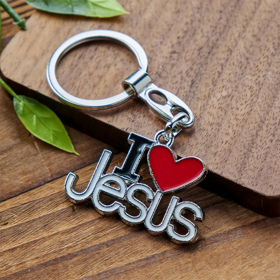 Christianartworkshop Believer's Choice Faithful Heart 4color I Love Jesus Schlüsselanhänger - Antik Silber - image 3