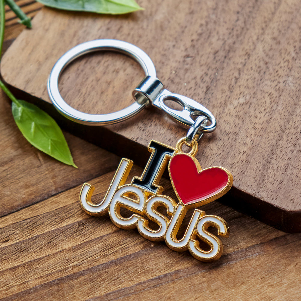 Christianartworkshop Believer's Choice Faithful Heart 4color I Love Jesus Schlüsselanhänger - Golden - image 1