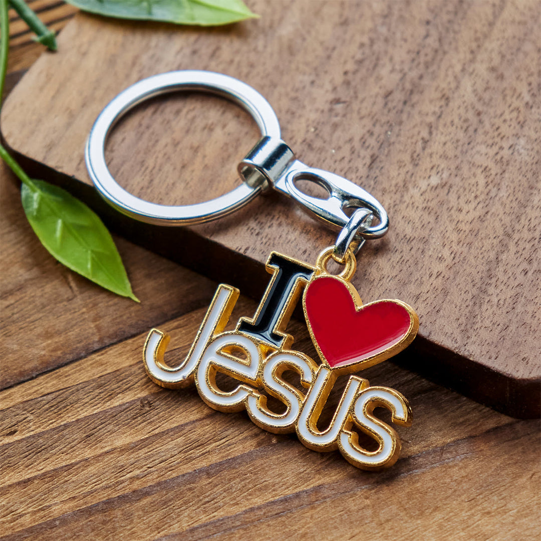 Christianartworkshop Believer's Choice Faithful Heart 4color I Love Jesus Schlüsselanhänger - Golden - image 1