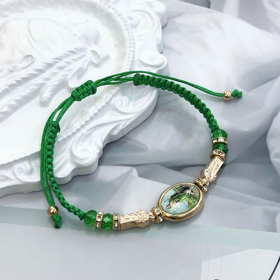 Christianartworkshop St. Jude Grünes Seil verstellbare Armbänder für Segen und göttliche Führung - Grün - image 1