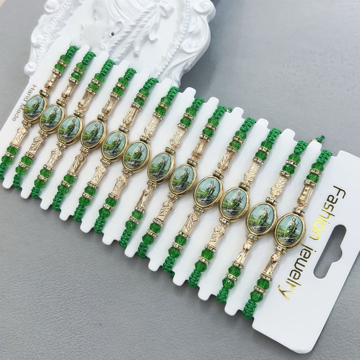 Christianartworkshop St. Jude Grünes Seil verstellbare Armbänder für Segen und göttliche Führung - image 5