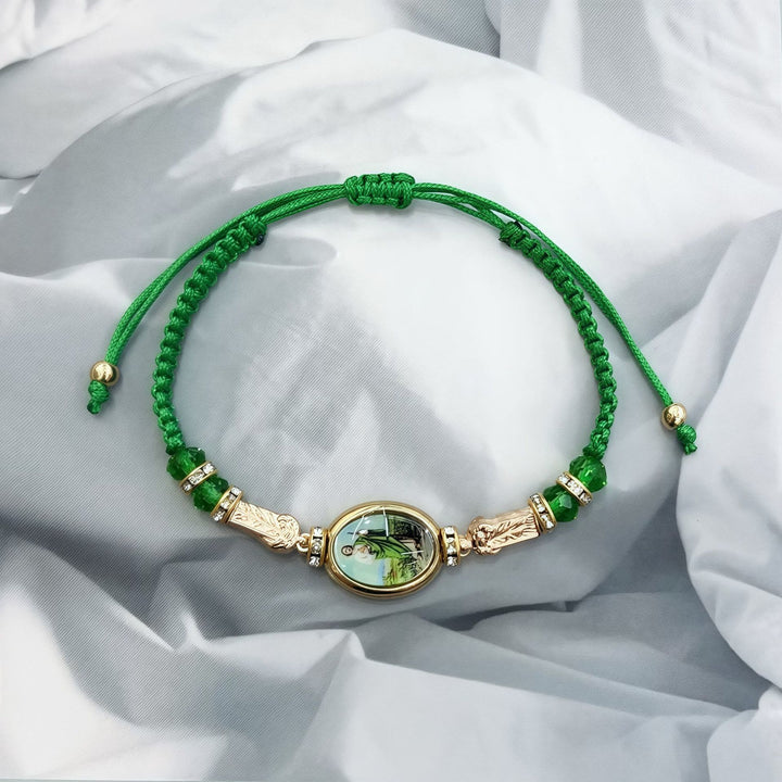Christianartworkshop St. Jude Grünes Seil verstellbare Armbänder für Segen und göttliche Führung - image 3