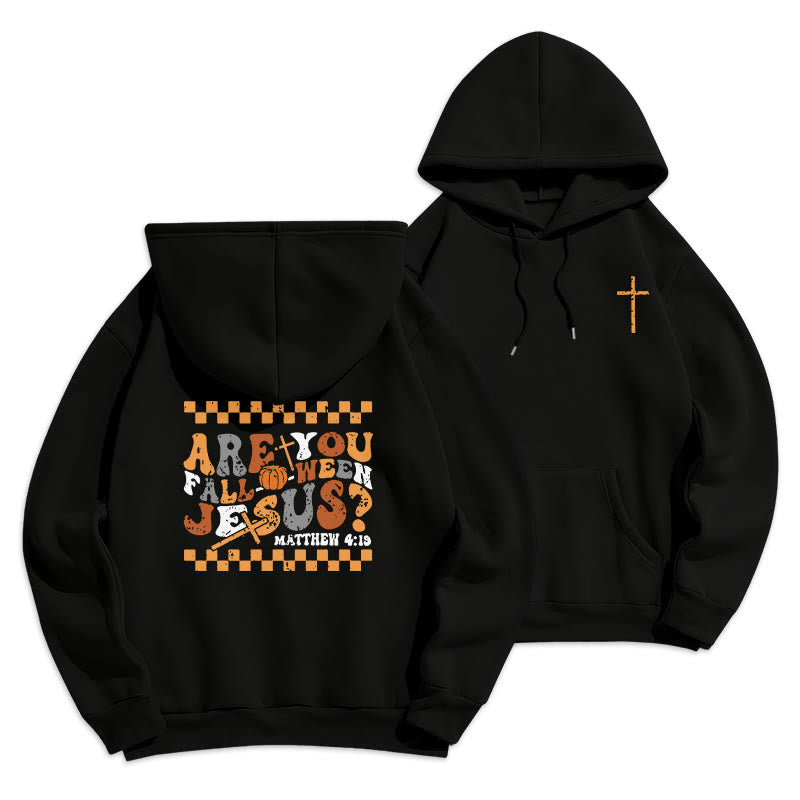 Christianartworkshop Folgen Sie Jesus in diesem Herbst, Matthäus 419, mit Fleece gefütterter Polyester-Kapuzenpullover - Schwarz - 2XL - image 9