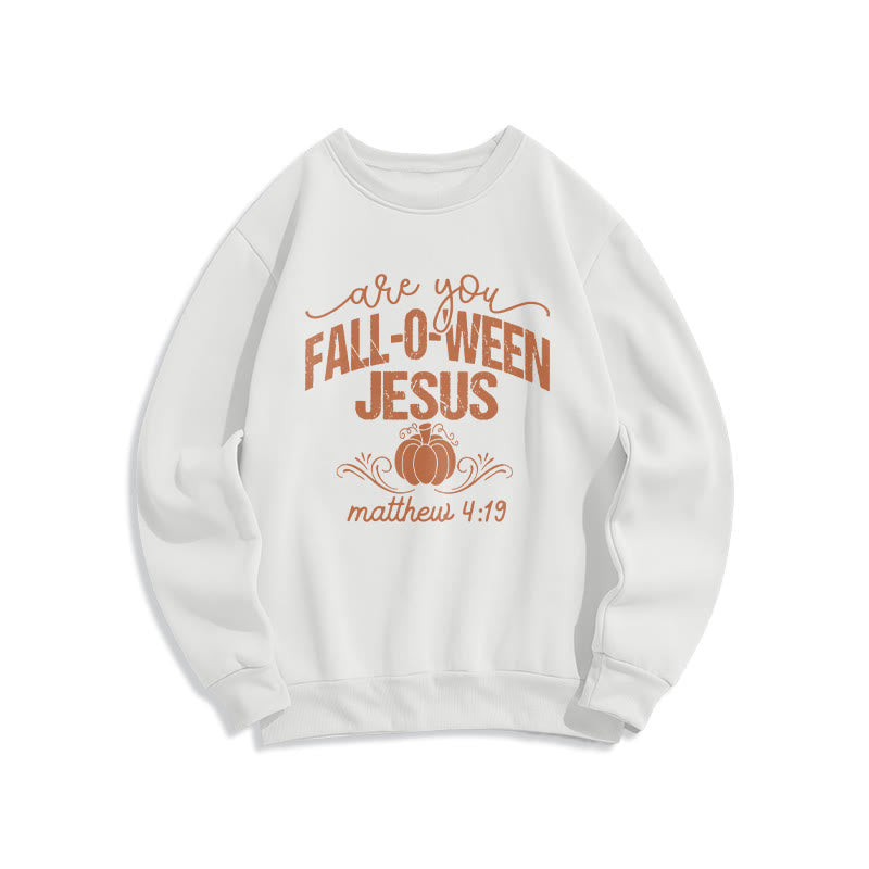 Christianartworkshop Fall for Jesus Kürbis Glaube Fleece gefüttert Polyester Sweatshirt - Weiß - 2XL - image 6