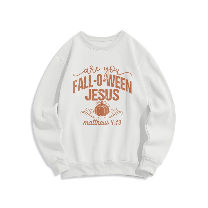 Christianartworkshop Fall for Jesus Kürbis Glaube Fleece gefüttert Polyester Sweatshirt - Weiß - 2XL - image 6