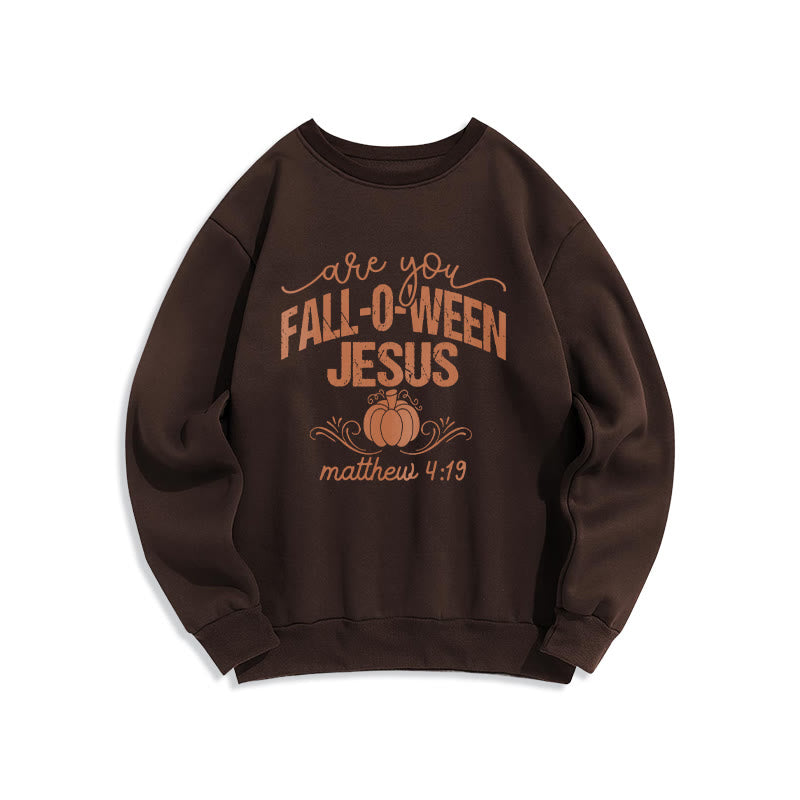 Christianartworkshop Fall for Jesus Kürbis Glaube Fleece gefüttert Polyester Sweatshirt - Braun - 2XL - image 2