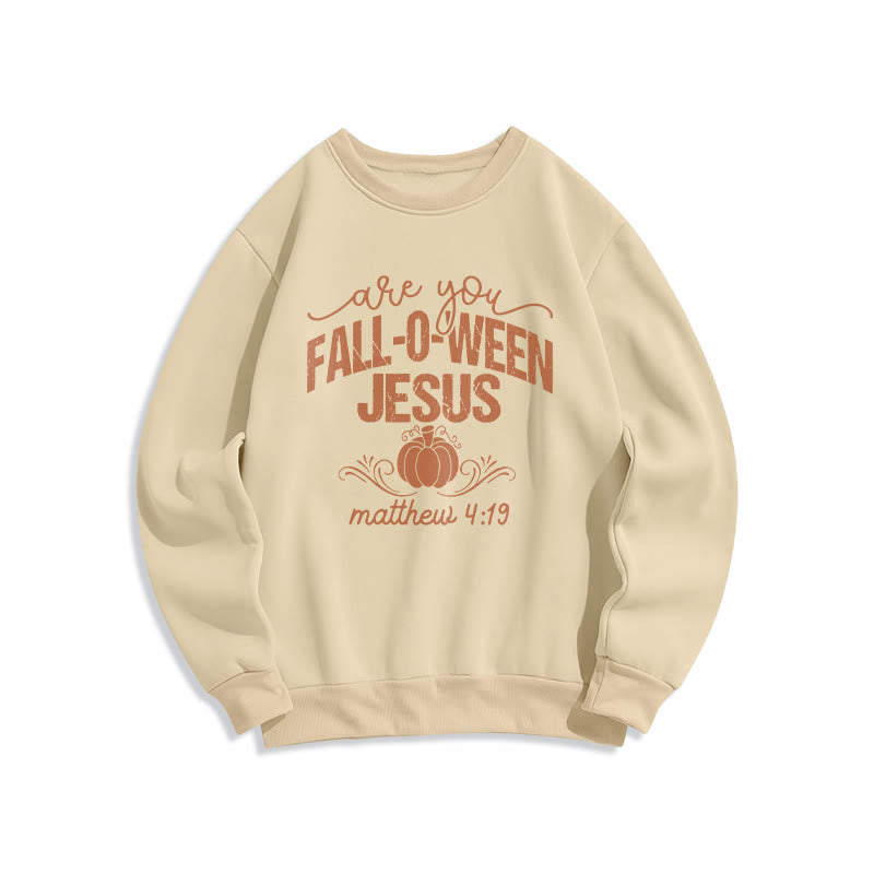 Christianartworkshop Fall for Jesus Kürbis Glaube Fleece gefüttert Polyester Sweatshirt - Beige - 2XL - image 4