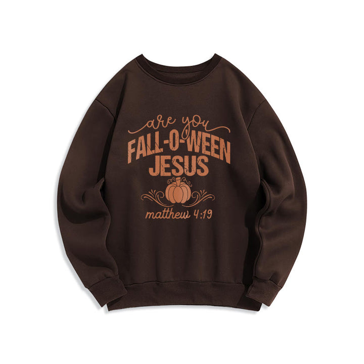 Christianartworkshop Fall for Jesus Kürbis Glaube Fleece gefüttert Polyester Sweatshirt - Braun - 2XL - image 3