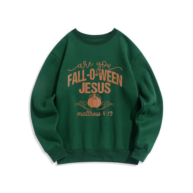 Christianartworkshop Herbst für Jesus Kürbis Glaube Fleecegefüttertes Polyester Sweatshirt - Grün - 2XL - image 6