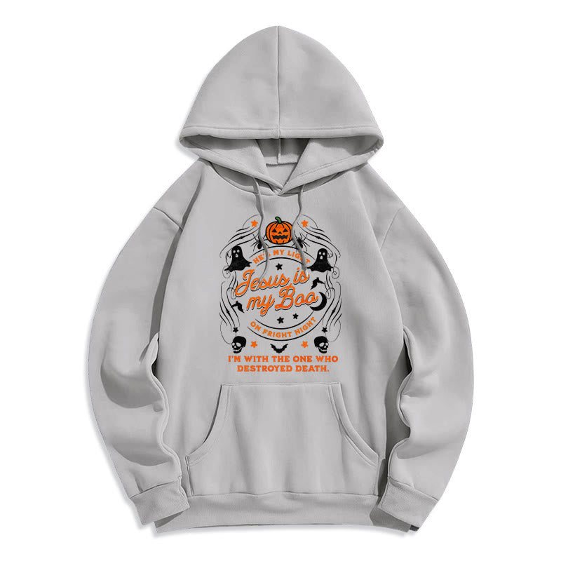 Christianartworkshop Kapuzenpullover aus Polyester mit Fleecefutter im Stil des Heiligen Geistes „Jesus is My Boo“ - Grau - 2XL - image 6