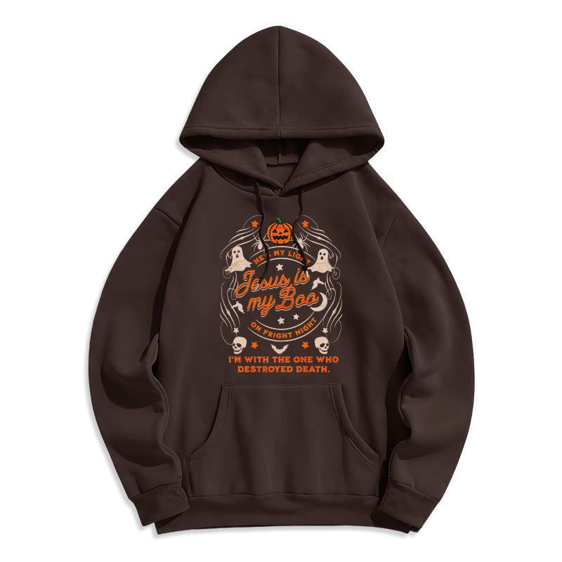 Christianartworkshop Kapuzenpullover aus Polyester mit Fleecefutter im Stil des Heiligen Geistes „Jesus is My Boo“ - Braun - 2XL - image 3