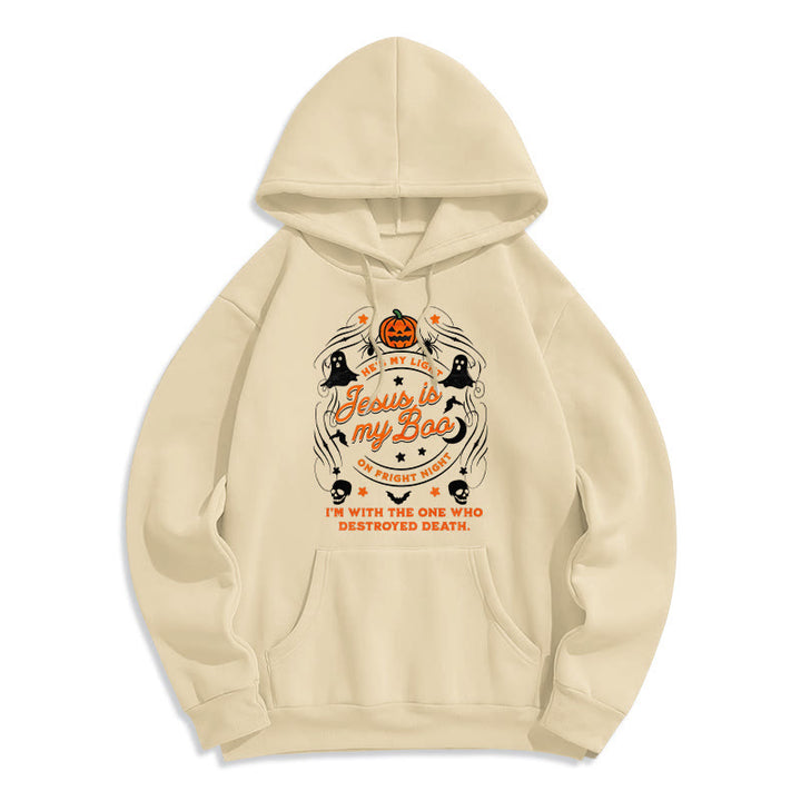 Christianartworkshop Kapuzenpullover aus Polyester mit Fleecefutter im Stil des Heiligen Geistes „Jesus is My Boo“ - Beige - 2XL - image 8