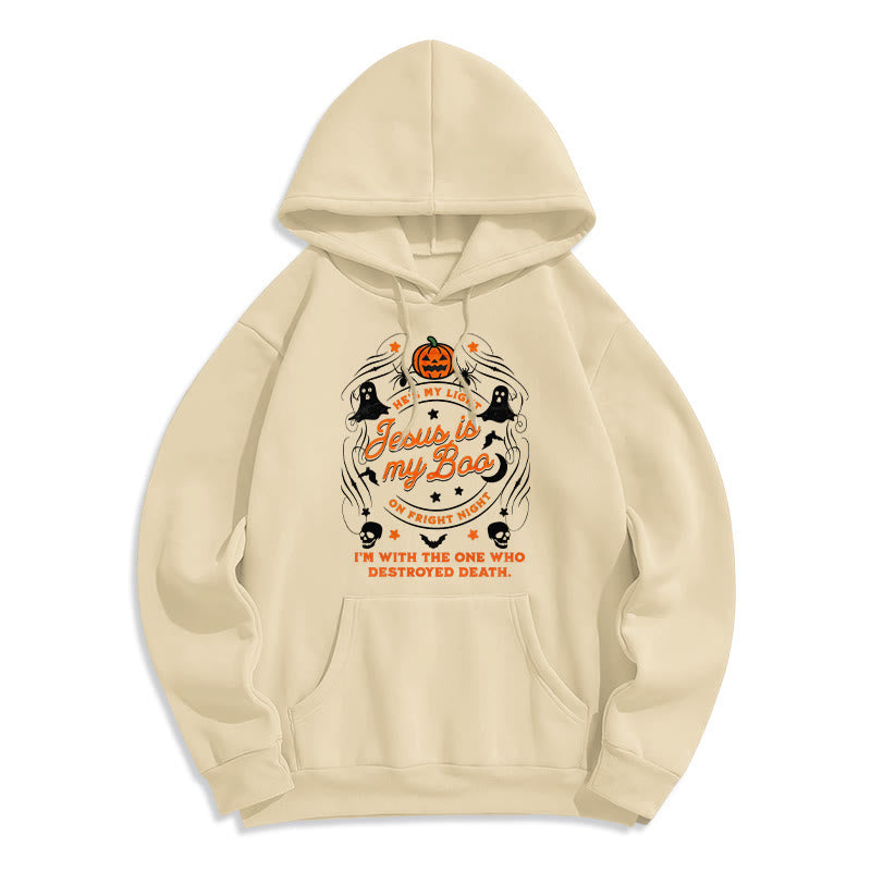 Christianartworkshop Kapuzenpullover aus Polyester mit Fleecefutter im Stil des Heiligen Geistes „Jesus is My Boo“ - Beige - 2XL - image 7