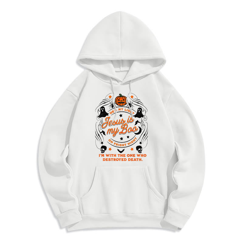 Christianartworkshop Kapuzenpullover aus Polyester mit Fleecefutter im Stil des Heiligen Geistes „Jesus is My Boo“ - Weiß - 2XL - image 0