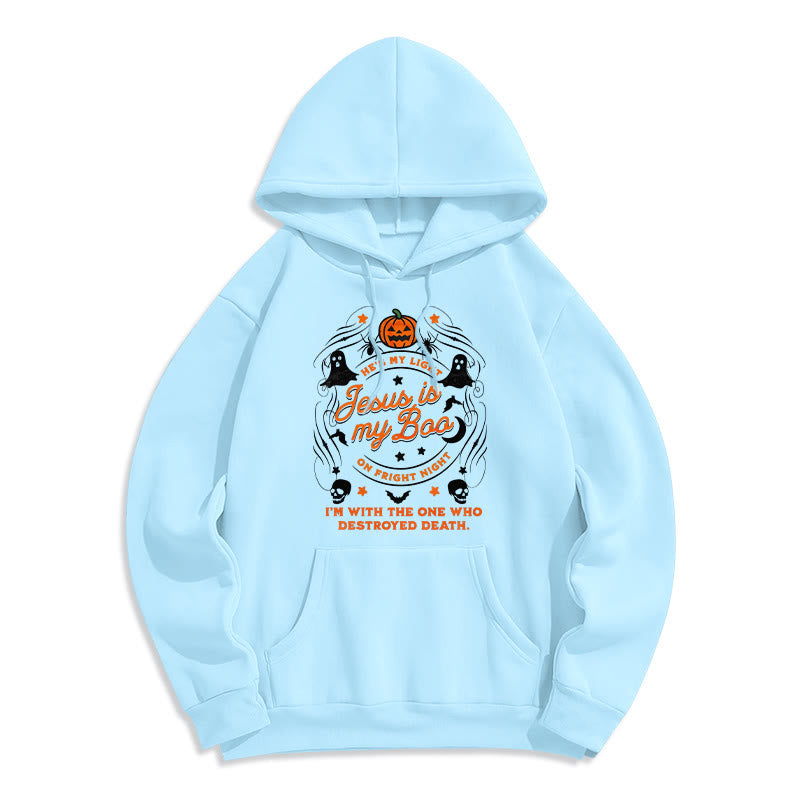 Christianartworkshop Kapuzenpullover aus Polyester mit Fleecefutter im Stil des Heiligen Geistes „Jesus is My Boo“ - Blau - 2XL - image 9
