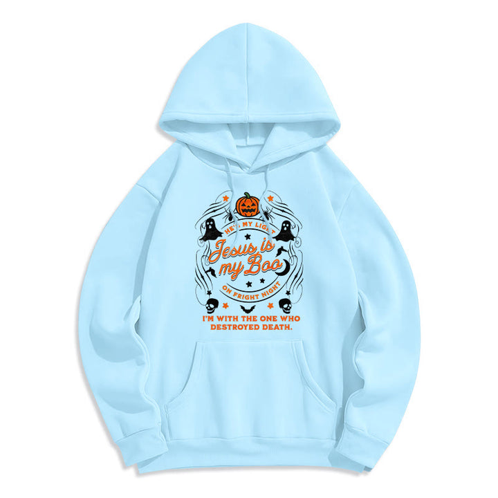 Christianartworkshop Kapuzenpullover aus Polyester mit Fleecefutter im Stil des Heiligen Geistes „Jesus is My Boo“ - Blau - 2XL - image 9