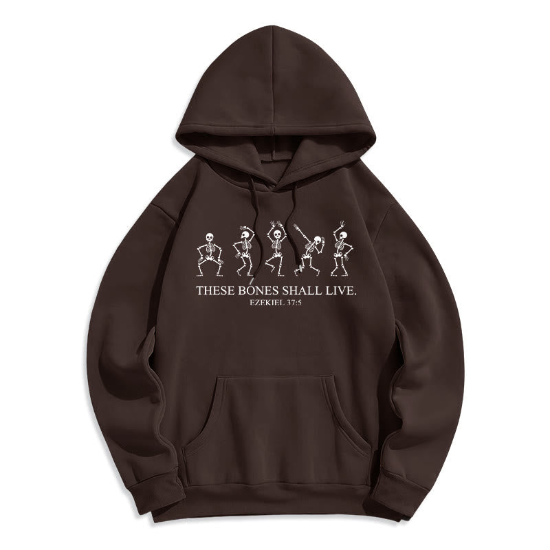 Christianartworkshop These Bones Shall Live Dance of Faith Kapuzenpullover aus Polyester mit Fleecefutter - Braun - 2XL - image 2