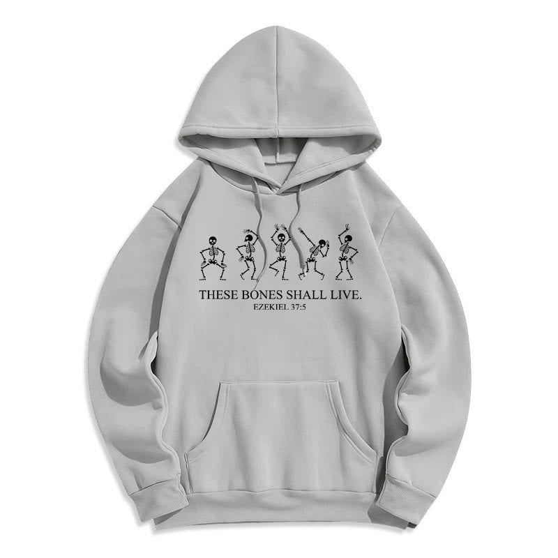 Christianartworkshop These Bones Shall Live Dance of Faith Kapuzenpullover aus Polyester mit Fleecefutter - Grau - 2XL - image 1