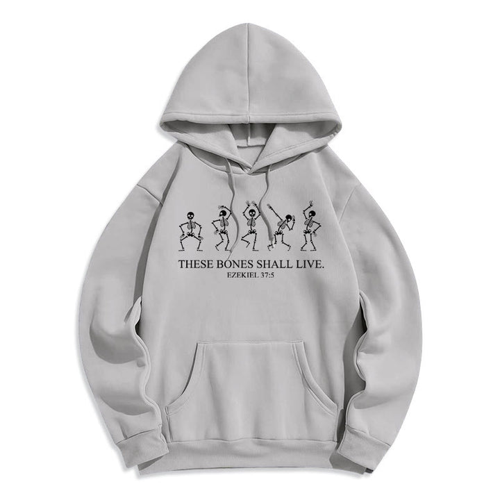 Christianartworkshop These Bones Shall Live Dance of Faith Kapuzenpullover aus Polyester mit Fleecefutter - Grau - 2XL - image 1