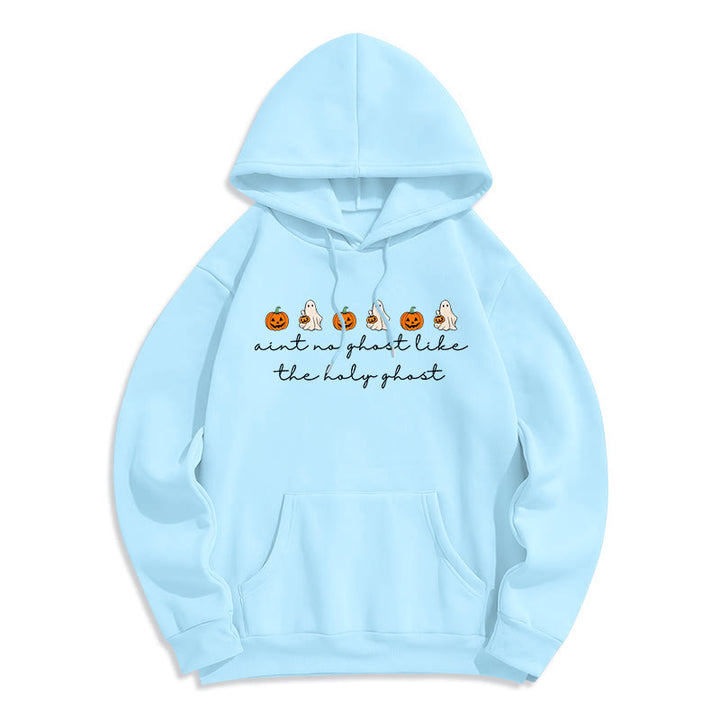 Christianartworkshop No Ghost Like the Holy Ghost Kapuzenpullover aus Polyester mit Fleecefutter - Blau - 2XL - image 5