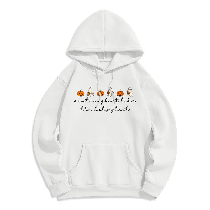 Christianartworkshop No Ghost Like the Holy Ghost Kapuzenpullover aus Polyester mit Fleecefutter - Weiß - 2XL - image 4