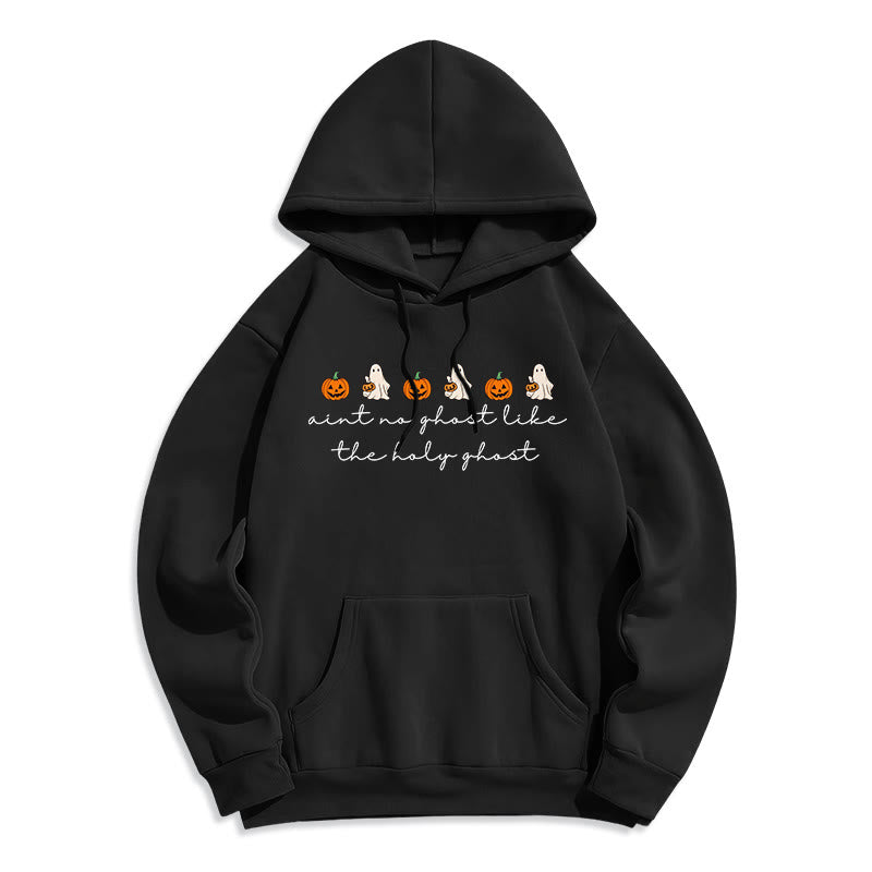 Christianartworkshop No Ghost Like the Holy Ghost Kapuzenpullover aus Polyester mit Fleecefutter - Schwarz - 2XL - image 9